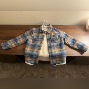 Cat and Jack Fleece Lined Boys Flannel Jacket